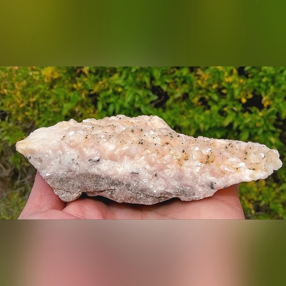 Icy Pink Peach Display Dolomite w/ Chalcopyrite Specimen--Collector's Quality - Picture 7 of 17